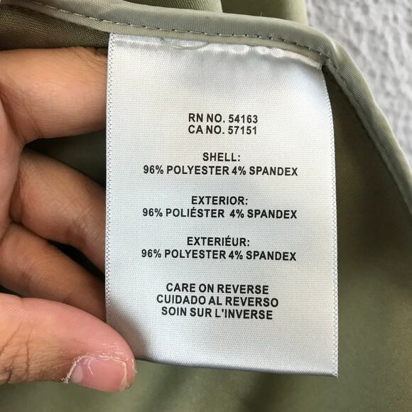 Levi’s Shirt Jacket Women’s XS Green Faux Suede Zip Snap Front Microsuede - Picture 9 of 10